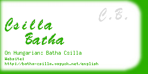 csilla batha business card